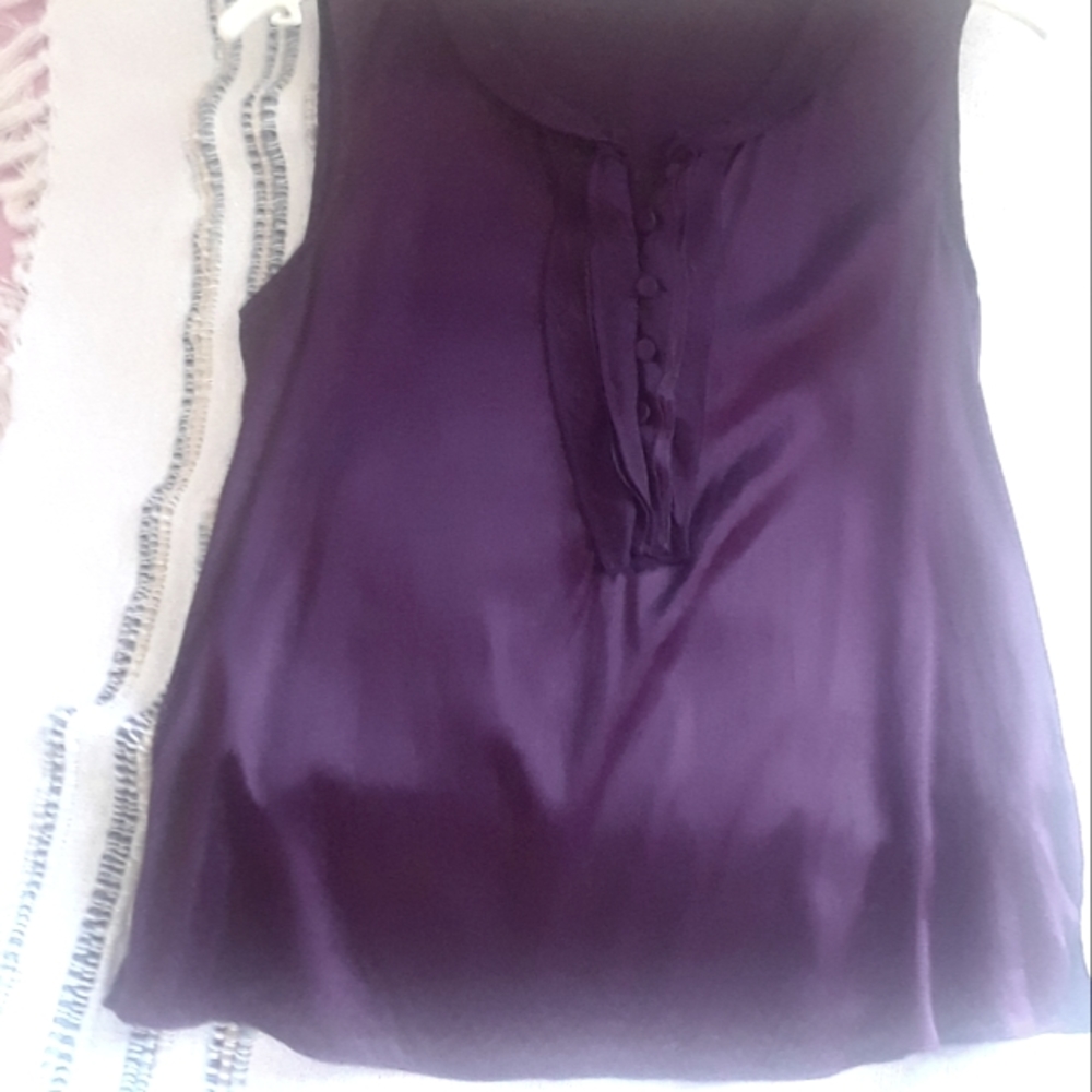 Talbots silk blouse in magenta color